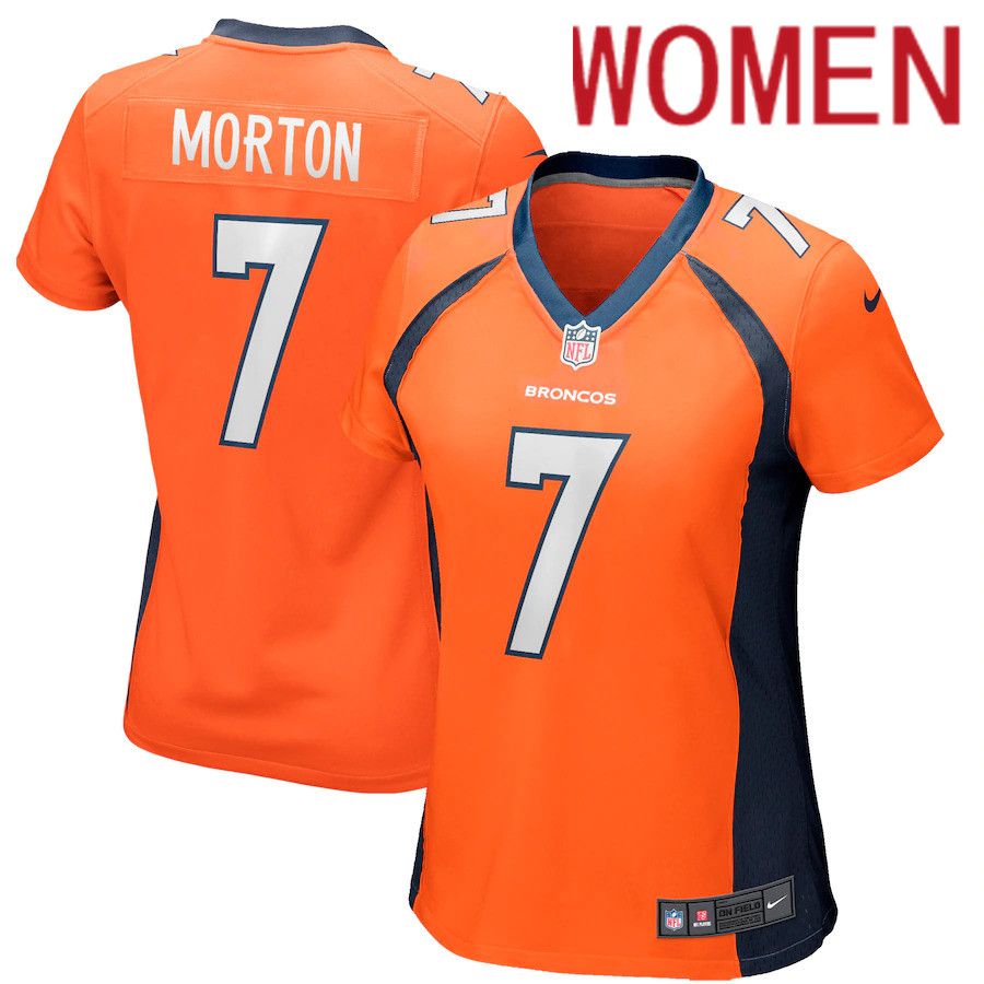 Women Denver Broncos #7 Craig Morton Nike Orange Game Retired Player NFL Jersey->women nfl jersey->Women Jersey
